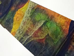 引箔山並み風景模様織出し袋帯